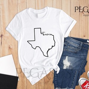 Texas Shirt Texas Map Silhouette Tee Texas Cities Shirt - Etsy