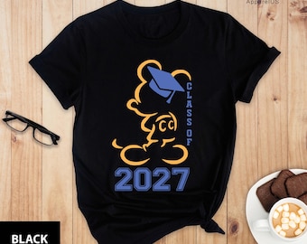 Disney Class Of 2027 Shirt, Mickey Graduate, Mickey Senior of 2027 Grad Squad Tee, Disney Graduation Gift for Him, Grad Trip 2027 T Shirt
