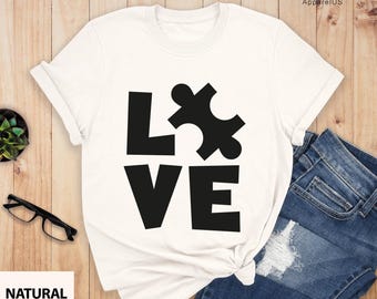 Love Autism Shirt, Autism Awareness Month Shirt, Autism Awareness Shirt, Gift for Special Education Teacher, Puzzle Piece Shirt, SPED Gift