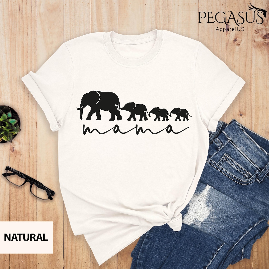 Camiseta de mamá elefante, camiseta de mamá bebé elefante, camiseta para  amantes de los elefantes, camiseta divertida para mamá, regalo para mamá, 
