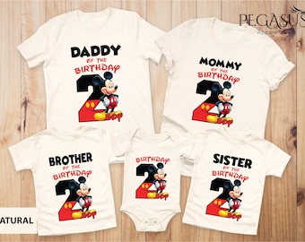 2nd Birthday Mickey Shirt, Mickey Birthday Family Tees, Mommy of the Birthday Boy Mickey Mouse, Disney Birthday Gift, Family Disney Matching