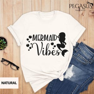 Mermaid Vibes Shirt, Mermaid Shirt, Mermaid Birthday Shirt, Gift for Her, Birthday Gift, Mermaid Tee, Mermaid Shirt For Girls, Beach Tee