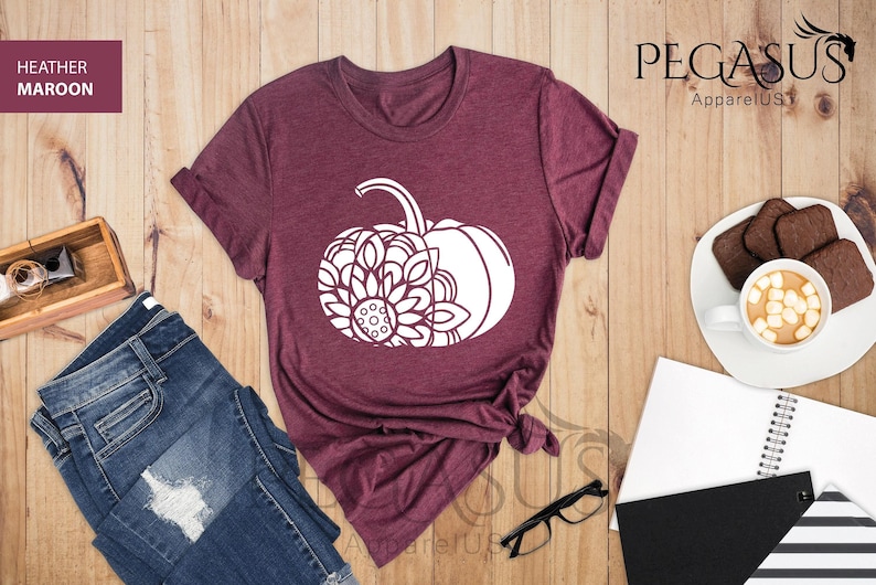 Mandala Pumpkin Shirt, Floral Pumpkin Shirt, Mandala Shirt, Fall Shirt, Pumpkin Mandala Shirt, Pumpkin Carving Tee, Hello Pumpkin Shirt image 1