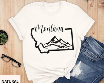 Montana Map Shirt, Home State Montana, Montana T-shirt, Montana Lover Shirt, Gift From Montana, State Shirt, Montana Gifts, Montana Souvenir