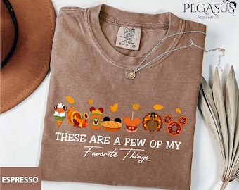 Comfort Colors® These Are A Few Of My Favorite Things Shirt, Fall Vibes Disney Shirt, Magic Kingdom, Disney Pumpkin, Mickey Autumn Tee