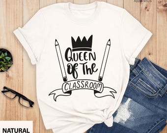 Camiseta de la Reina del Aula, Camiseta para Maestra, Regalo para Maestra, Camiseta Divertida para Maestra, Regalo de Agradecimiento para Maestra, Regalo para Maestra Nueva