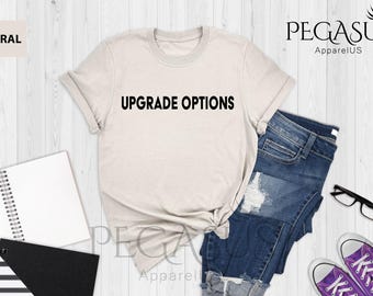 Upgrade Size, Upgrade Order, Custom Design Upgrade, Back Side Upgrade