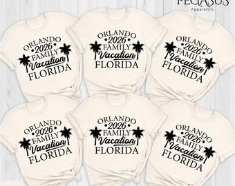 Orlando Family Vacation Florida 2026 Shirt, Family Vacation Shirts, Florida Matching Tee, Matching Car Trip, Orlando Winter Trip Shirt