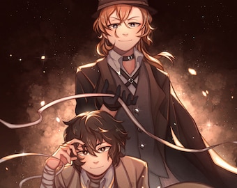 Soukoku Dazai Osamu and Chuuya Nakahara Print