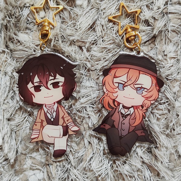 Keychain/Charm Soukoku, Bungou Stray Dogs BSD, Dazai Osamu/Chuuya Nakahara