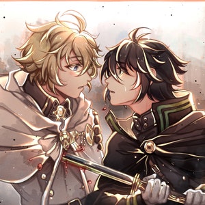 Owari no Seraph MikaYuu Stampa