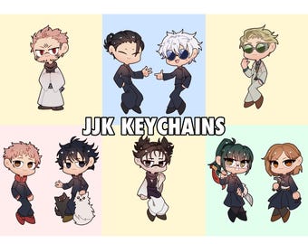 Jujutsu Jump Acrylic Keychains | Jjk - Etsy UK