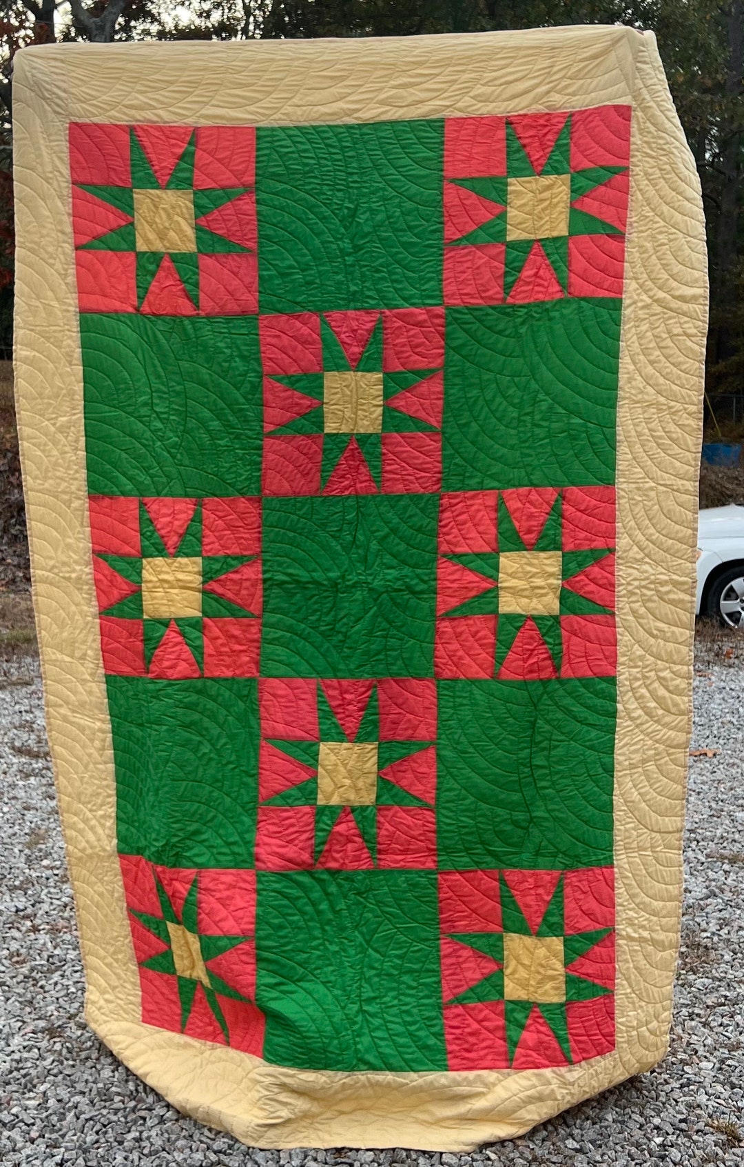 Vintage Handmade Quilt Etsy