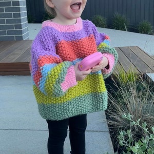 TODDLER Chunky Knitted SWEATER PATTERN | Chunky Knitting Pattern | Toddler Knitting Pattern | Toddler Knitted Jumper Pattern | Baby Knitting