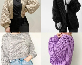 Chunky Knitting Patterns by Girl That Makes | Beginner Friendly Knitting Patterns | Oversized Knitting Patterns | Chunky Knitwear