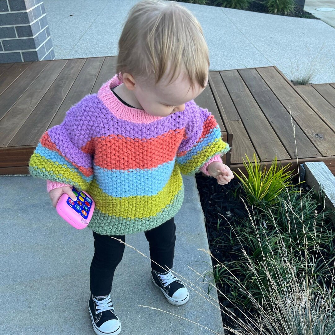 TODDLER SWEATER PATTERN Chunky Sweater Pattern Toddler Knitting Pattern