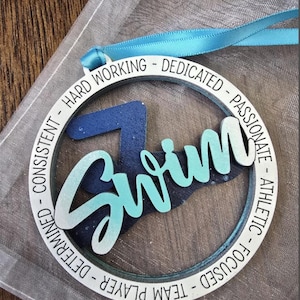 Swim christmas ornament, swim christmas gift, swim tree ornament, swimming xmas gift, swimming xmas tree ornament, swim team gift, swim coac
