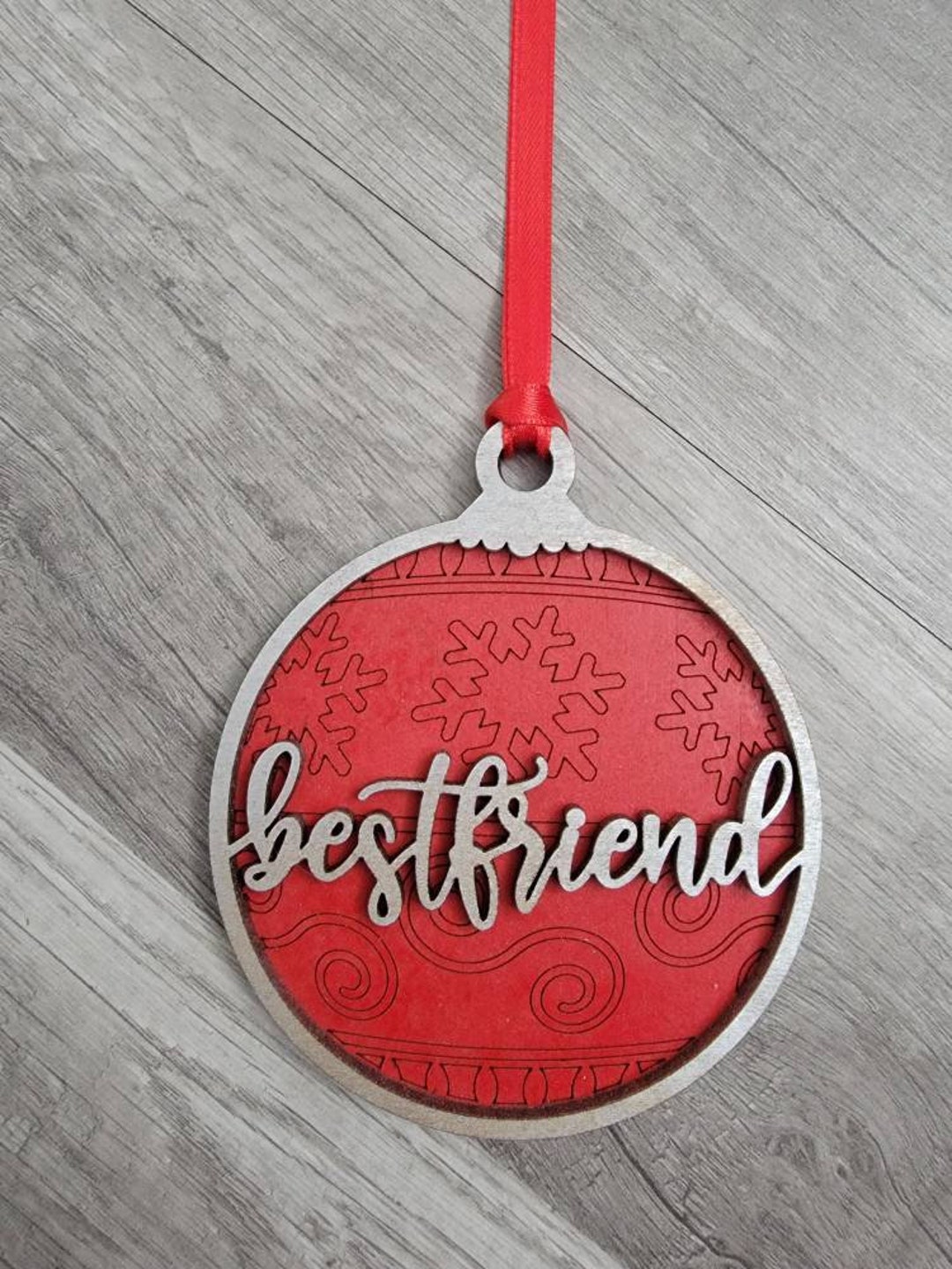 Personalized Best Friend Ornament, Custom Best Friend Ornament, BFF Ornament, BFF Gift, Bestie
