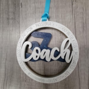 Swim coach ornament, swimming coach christmas ornament, swim team coach gift, swimmer coach gift, swim team gift, swim and dive coach