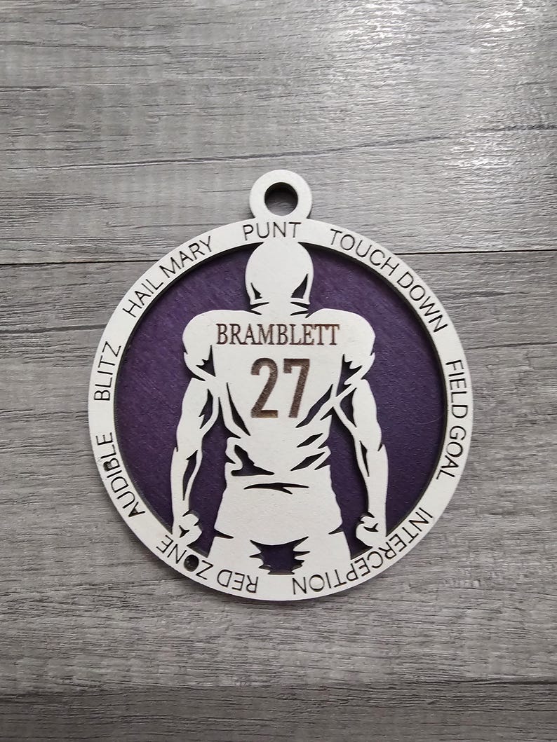 Personalized Football Ornament: Custom Team Jersey, Senior Gift image 11