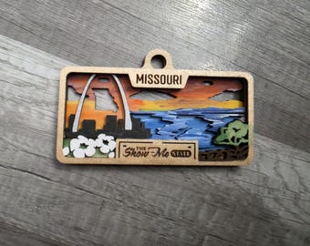 Wood Missouri ornament