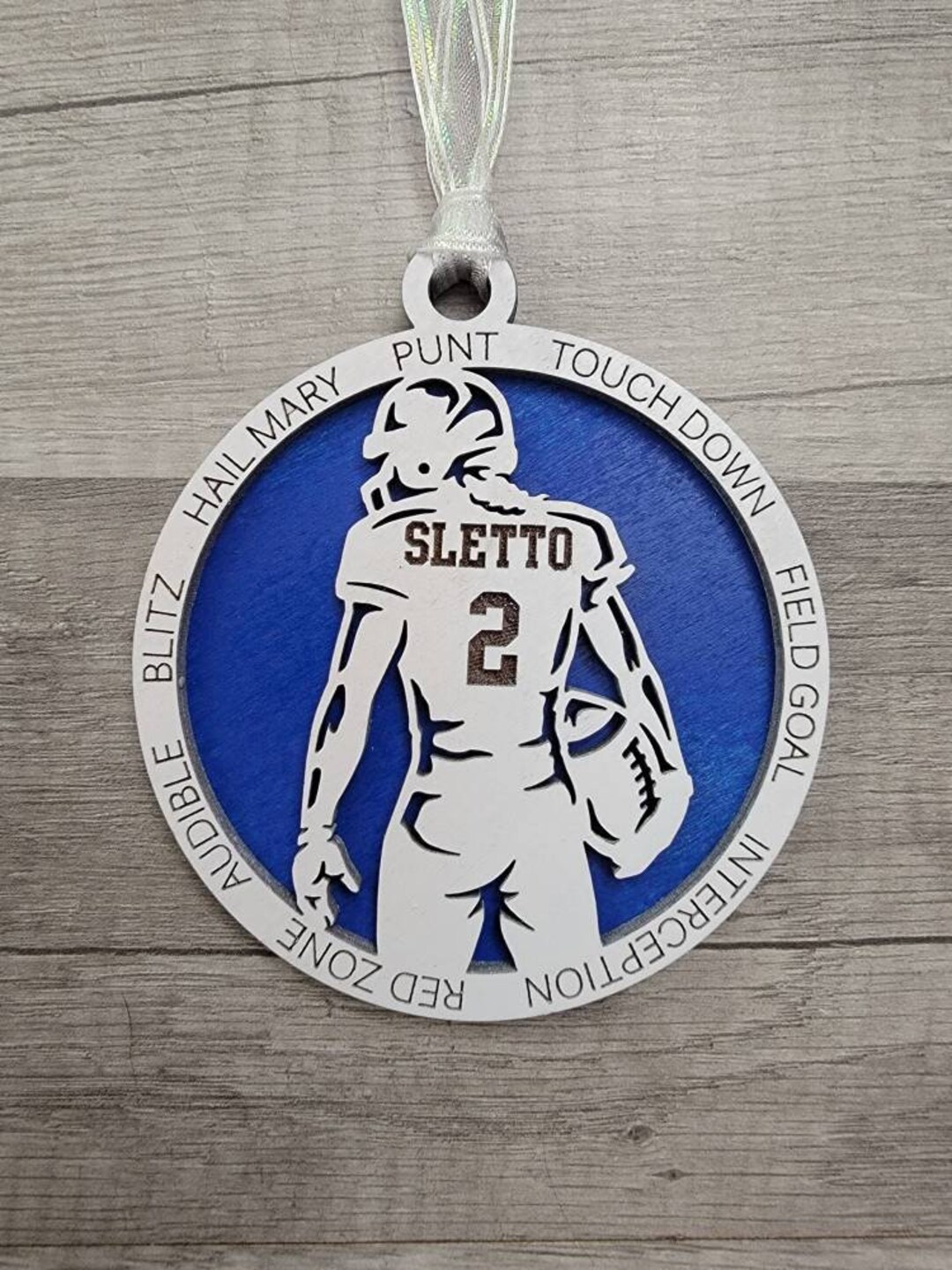Personalized Football Ornament Custom Football Ornament Etsy