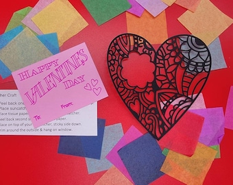Mini Heart Suncatcher Kit: Valentine's Day Kid Craft