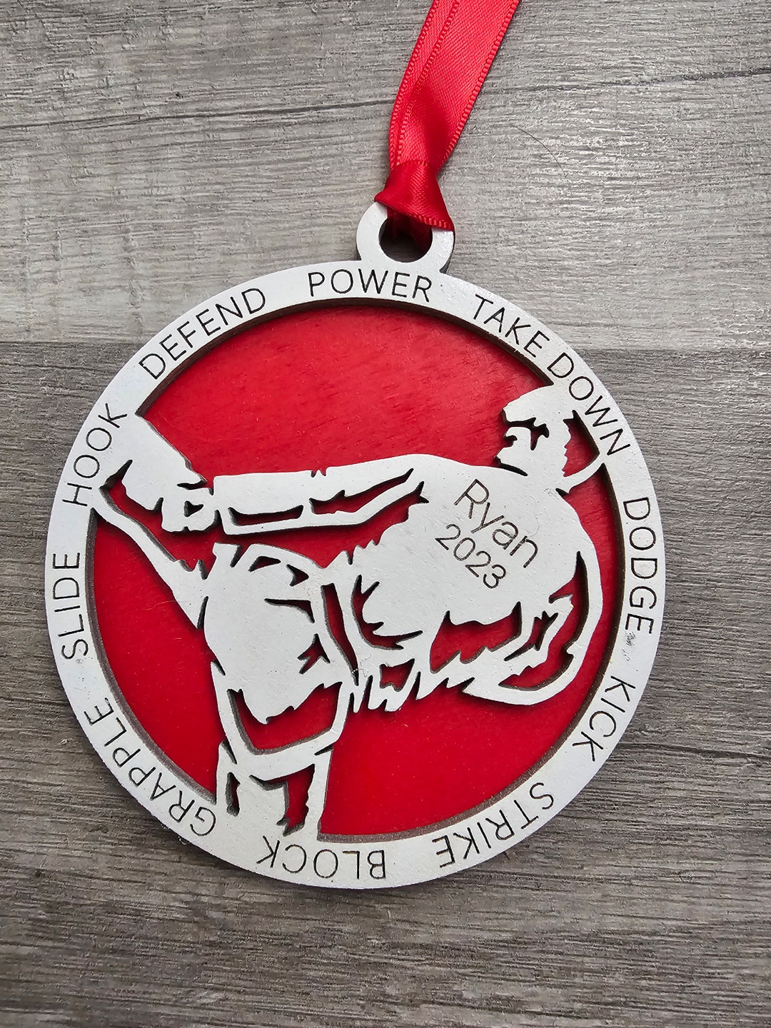 Personalized Mixed Martial Arts Ornament, Custom Mma Ornament