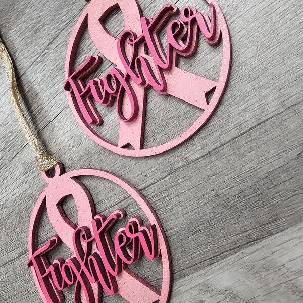 Pink Ribbon Ornament Etsy