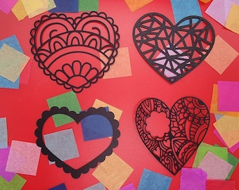 Mini Heart Suncatcher Kit: Valentine's Day Kid Craft, Set of 4