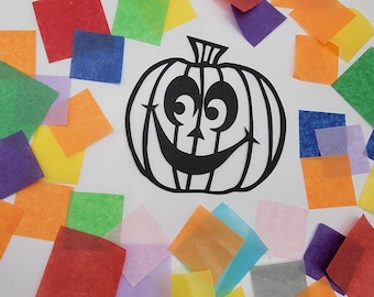 Pumpkin Suncatcher Kit, Halloween Craft, Kids Classroom Gift