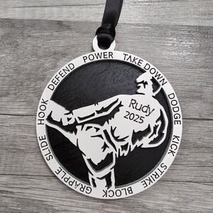 Personalized MMA Ornament: Custom Karate Team Jersey Ornament