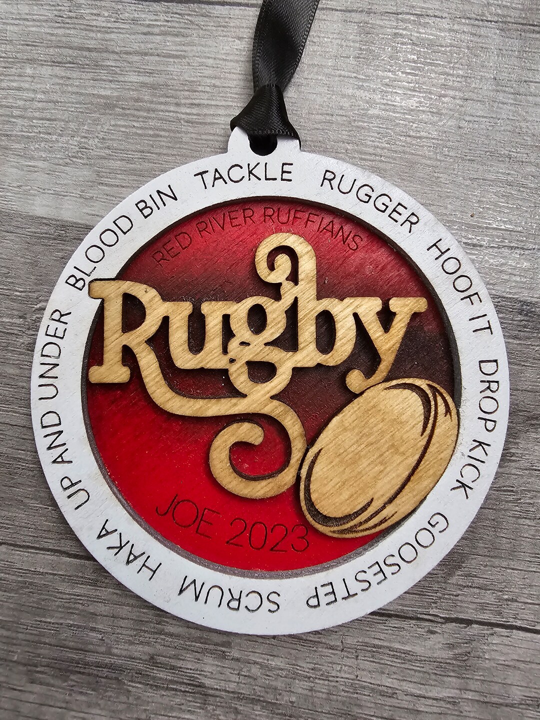 Personalized Rugby Ornament, Custom Rugby Ornament, Personalized Rugby