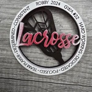 Lacrosse christmas ornament, lacrosse xmas ornament, custom lacrosse gift, lacrosse ornament gift, lacrosse team gift, lacrosse coach gift