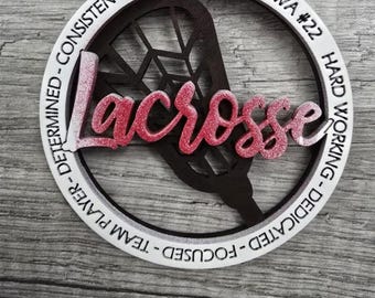 Personalized Lacrosse Christmas Ornament, Team Gift