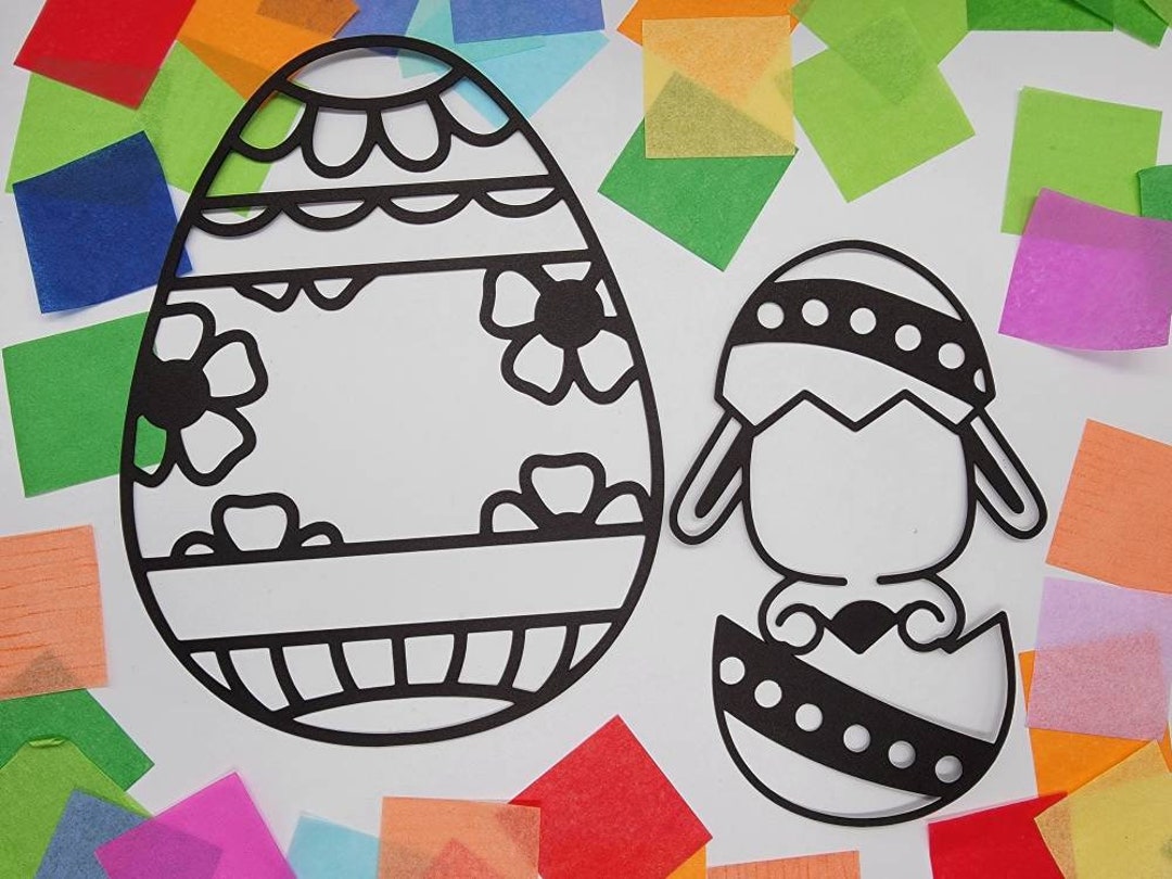 Easter Suncatcher Kit Set of 2, Easter Egg Suncatchers, Spring