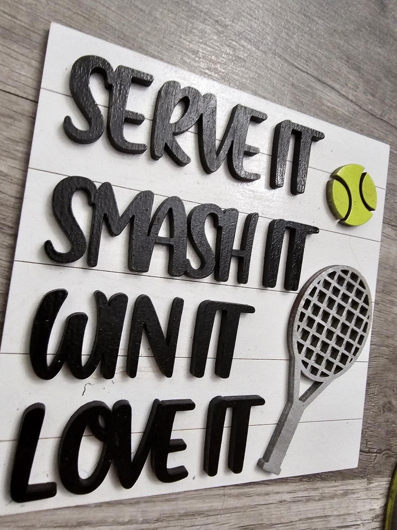 Tennis Tiered Tray Sign: Laser Cut Wood Decor - Etsy