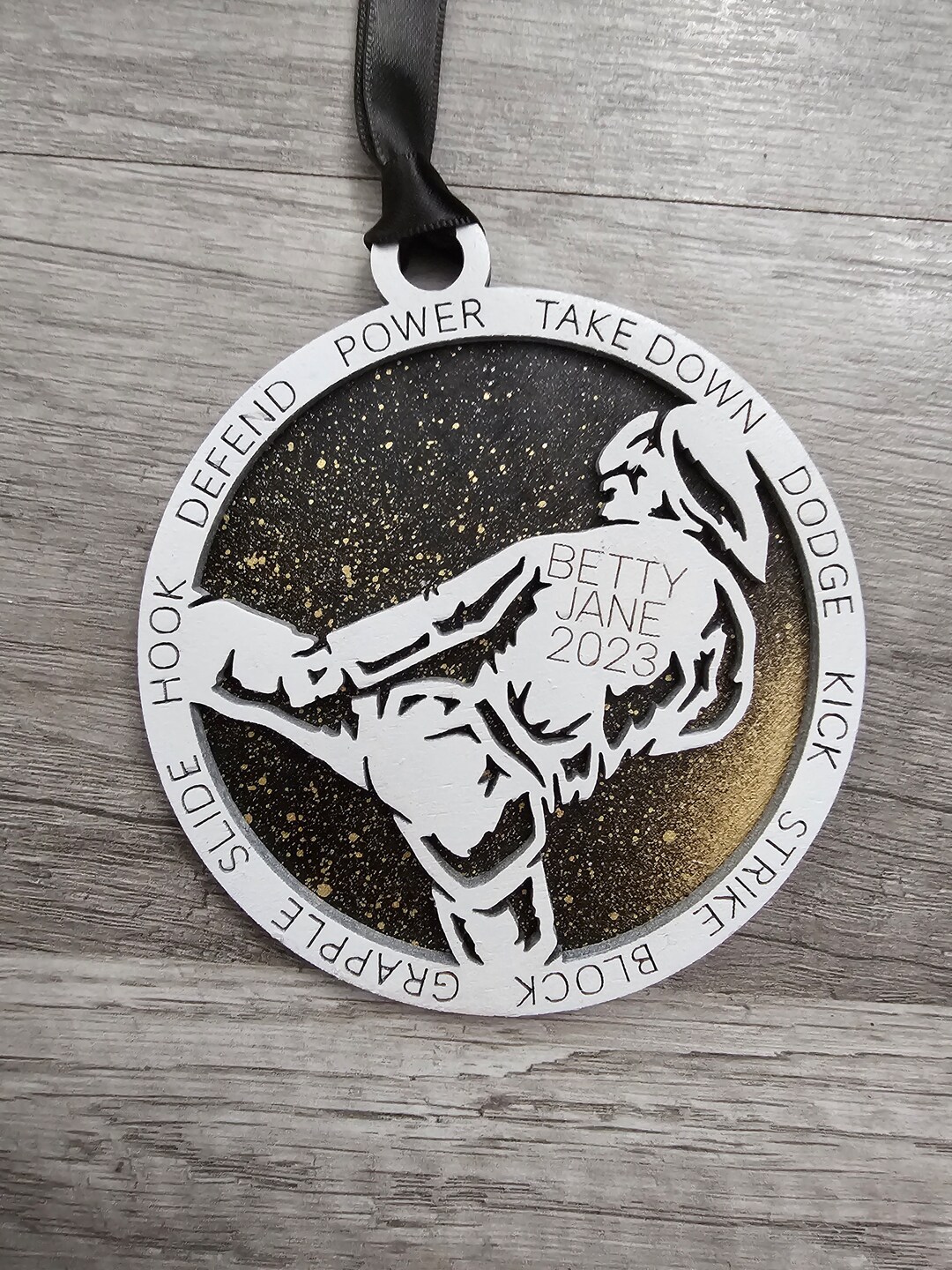 Personalized Mixed Martial Arts Ornament, Custom Mma Ornament