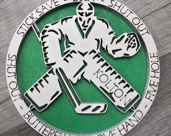 Personalized Hockey Goalie Ornament: Custom Team Jersey, Sports Gift