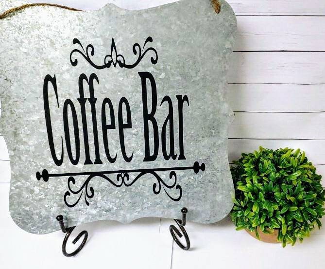 6 Pcs Wooden Mini Coffee Bar Sign Farmhouse Coffee Bar Decor Rustic Bu –  Mochalino