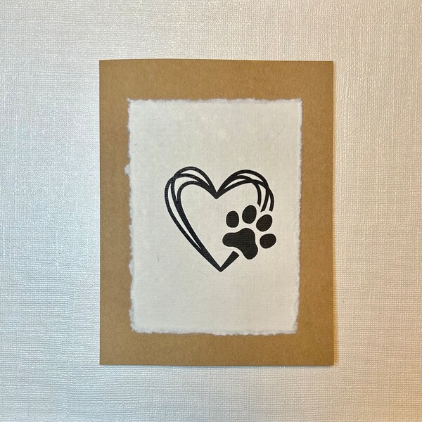 Heart and Paw Blank Inside Card