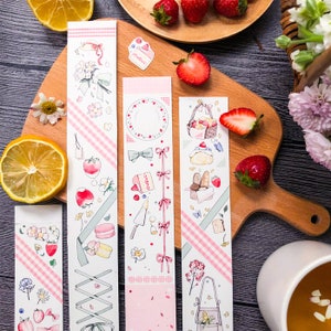 Amostras de fita Washi | 1 metro | Washi, PET | Sel e Citron, Fraise e Macha| Estúdio Enjo | Fita decorativa para scrapbooking, Décoration Carte