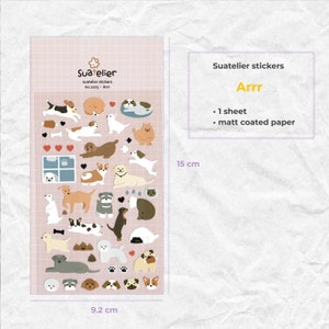 Adesivi Suatelier / Arrr, Meow / per Scrapbooking, Journal Planner, Decorazione di carte / Autocollant Coréen, Autocollant Mignon /Adesivo retrò
