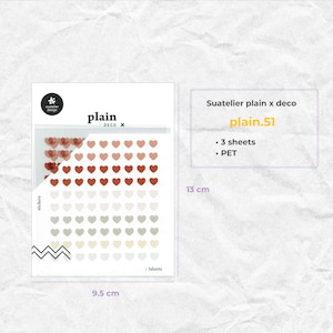 Stickers unis Suatelier | 51, 52, 53 | pour le scrapbooking, agenda, décoration de cartes | Autocollant coréen, Autocollant minimaliste