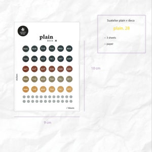 Suatelier Plain Stickers / 28 / per Scrapbooking, Journal Planner, Decorazione di carte / Autocollant Coréen, Autocollant minimalista