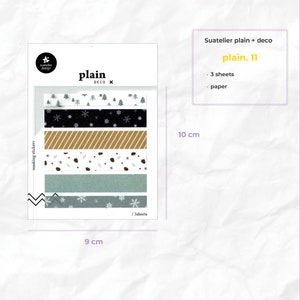Autocollants unis Suatelier | 11, 12, 13 | pour scrapbooking, planificateur de journal, décoration de cartes | Autocollant coréen, autocollant minimaliste
