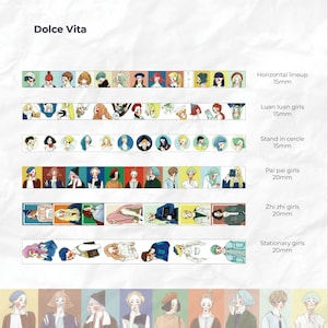 和紙テープサンプル | 100 cm | Filles | Dolce Vita | スクラップブッキング用装飾テープ