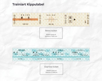 Washi tape samples | 1m | Rétro ticket, Express ticket | Trainiart | Decorative tape for scrapbooking, carnet de voyage