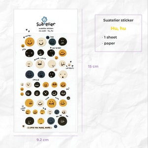 Stickers Suatelier | Salut, hu | pour le scrapbooking, agenda | Autocollant Coréen, Autocollant Imperméable