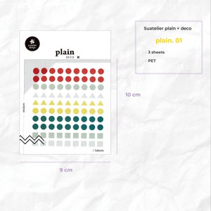 Stickers unis Suatelier | 01, 02, 03 | pour le scrapbooking, agenda, décoration de cartes | Autocollant coréen, Autocollant minimaliste